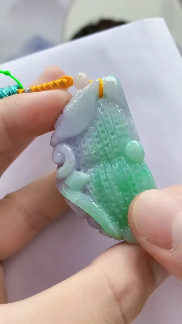 未镶嵌定制翡翠4868bb-毛货挂件4