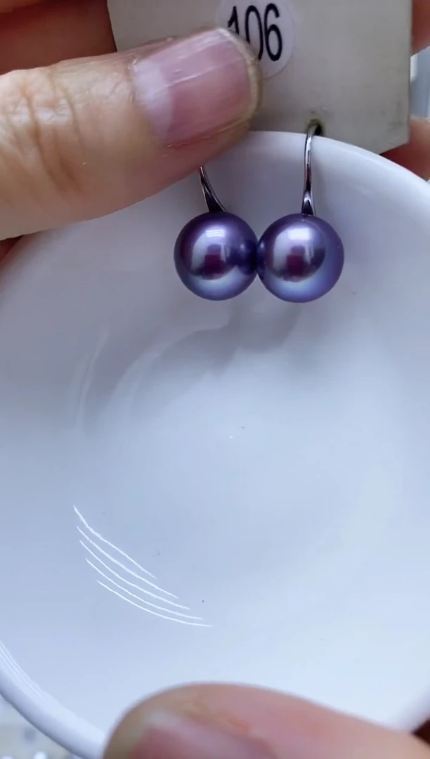 【闪购商品】淡水珍珠耳饰银S925镶嵌106
