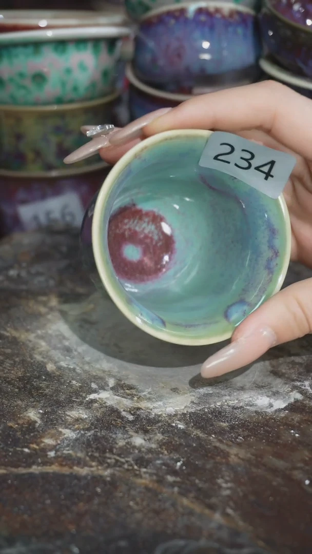 摆件精品窑变钧瓷茶器
