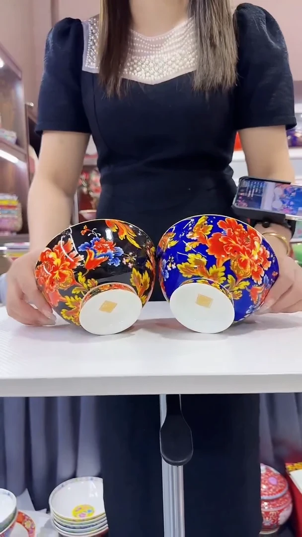 瓷片6英寸面碗2个景德镇陶瓷
