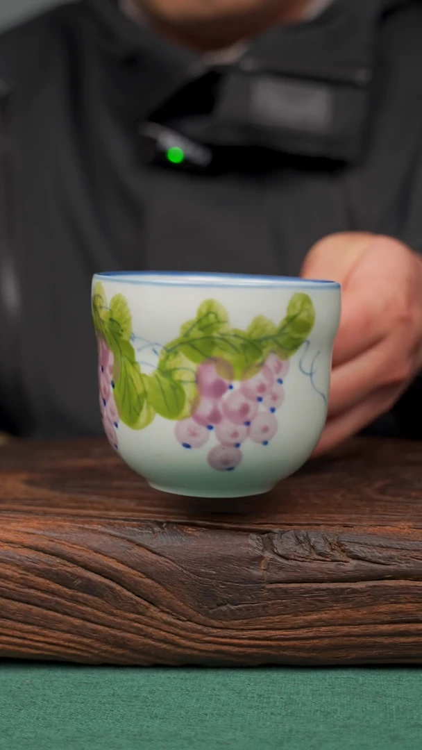 【闪购商品】瓷片73寻一缕瓷香杯釉下手工手绘瓷器