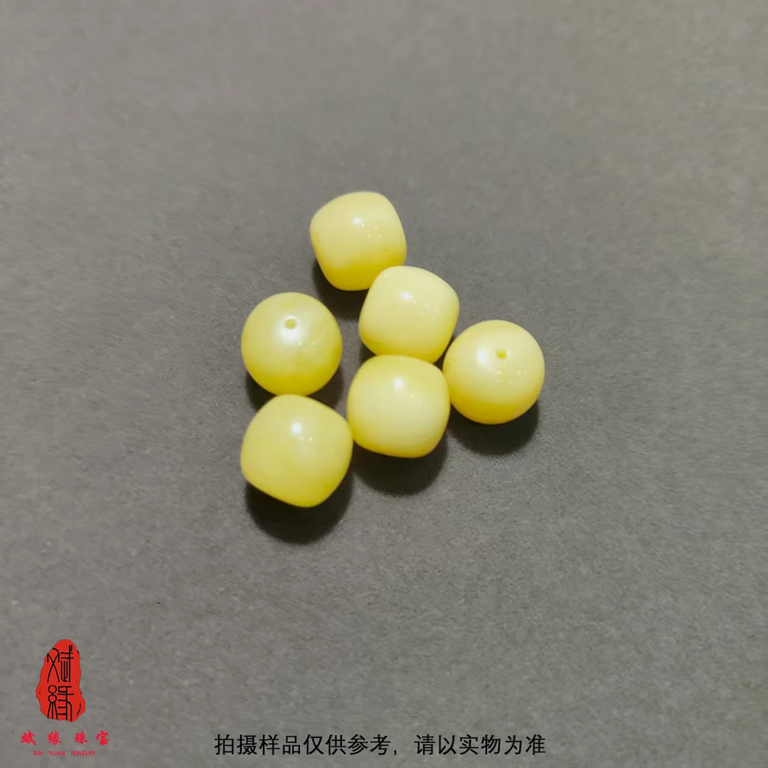 高桩直切单珠蜜蜡琥珀百搭文玩配饰多样性发其一