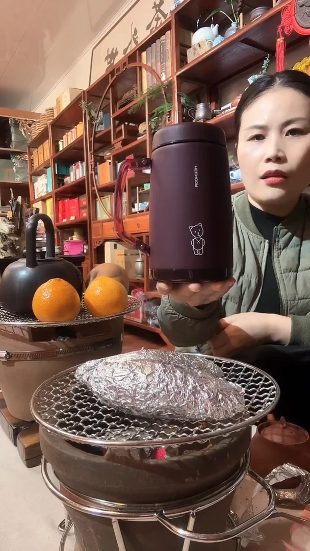 304不锈钢希诺带把保温杯395ml