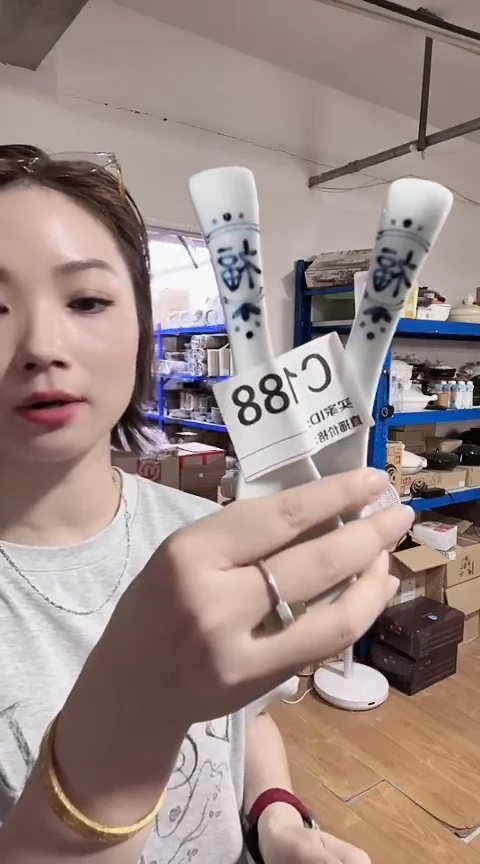 瓷片全新高端瓷器福勺 两只