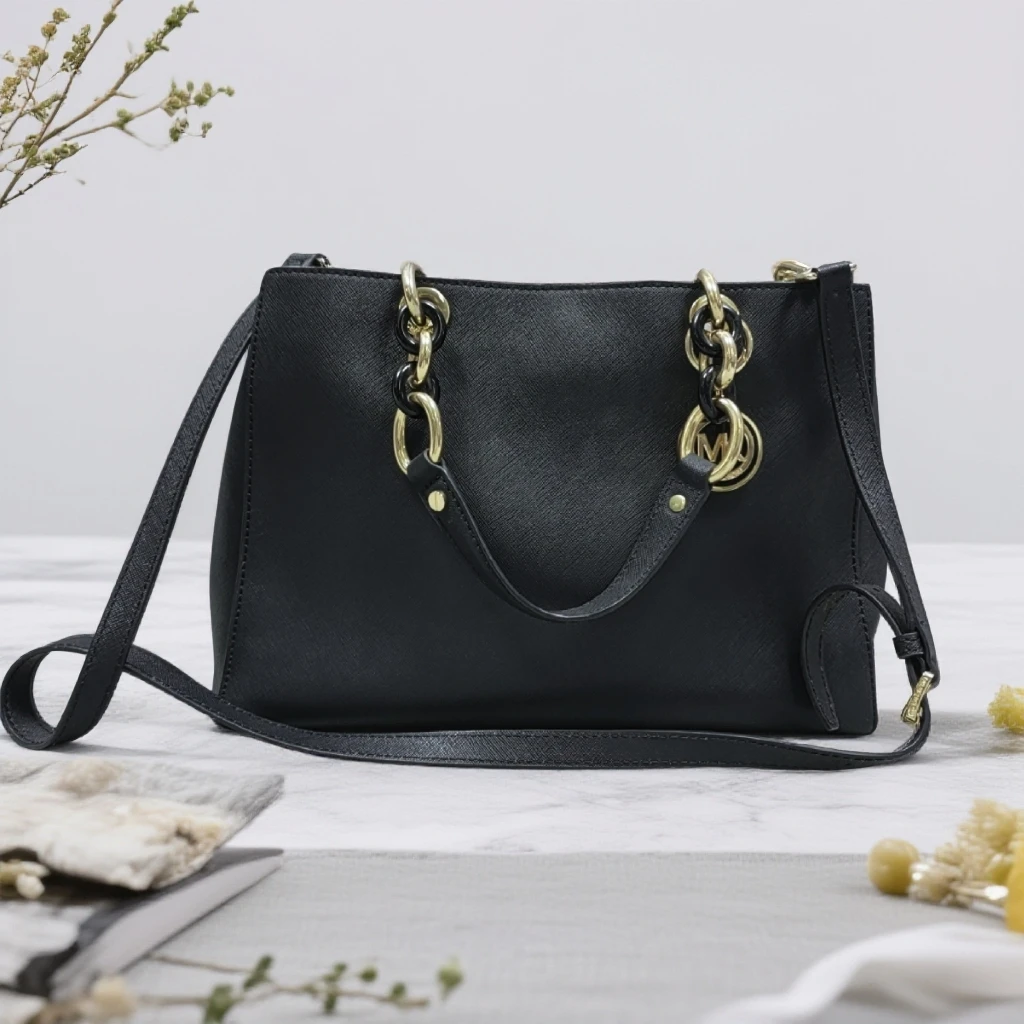 95新 MICHAEL KORS/迈克高仕  黑色手提斜挎包 1861 4517