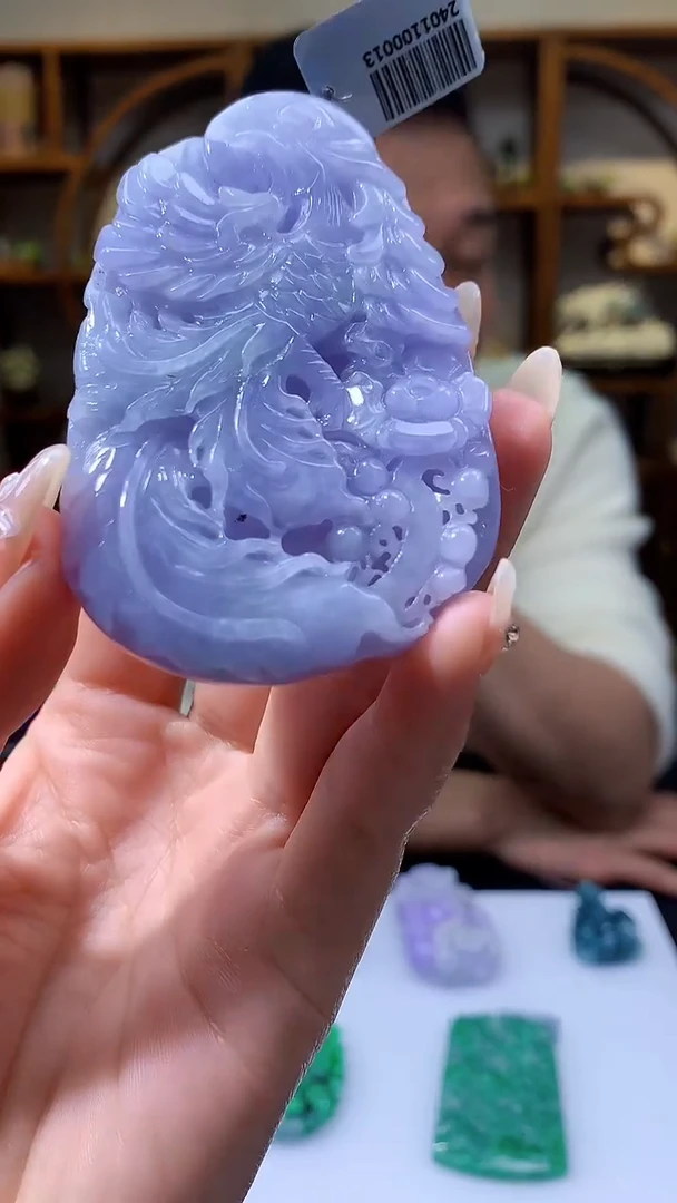 【闪购商品】定制翡翠未镶嵌8005jj-毛货挂件91