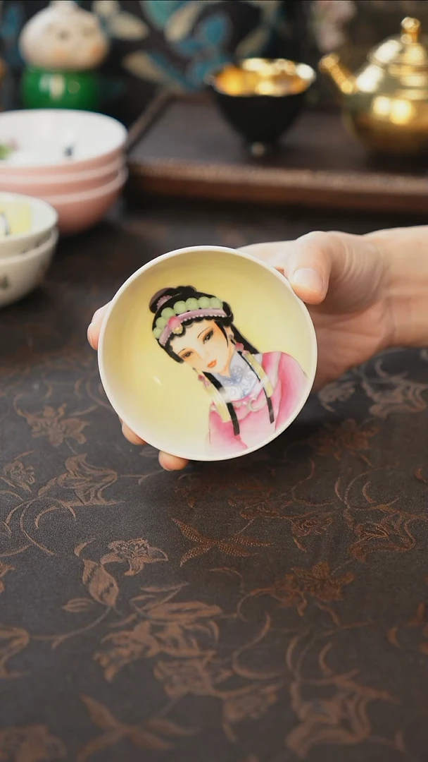 杯景德镇陶瓷杯碗柴烧多人