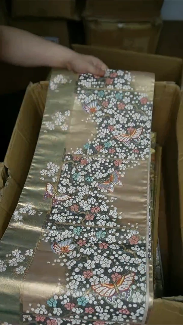 织绣陌**开织锦20蝴蝶花卉。