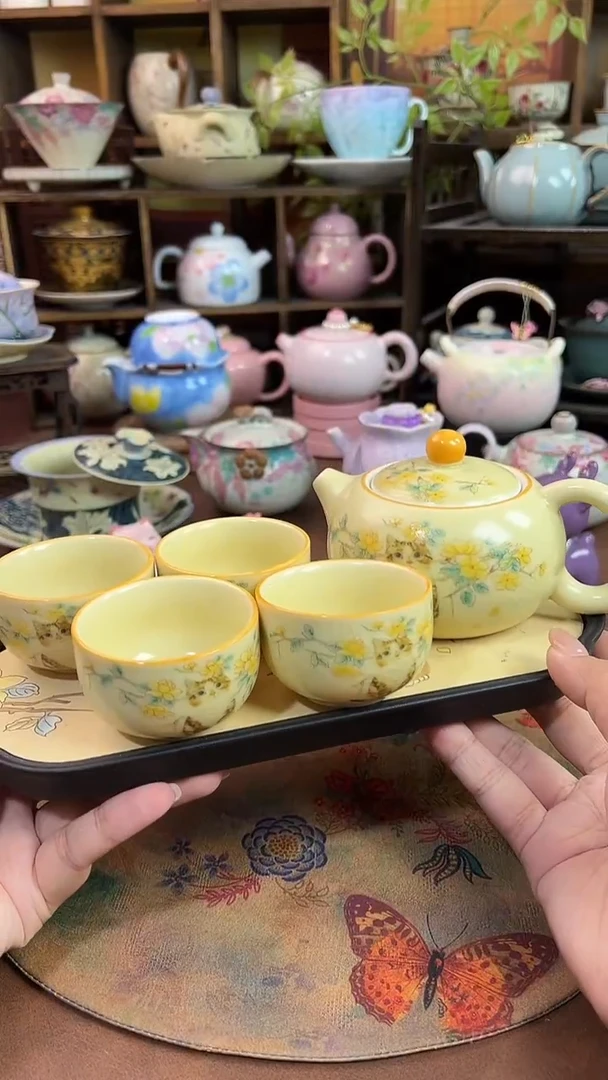 1壶4杯1个茶盘的