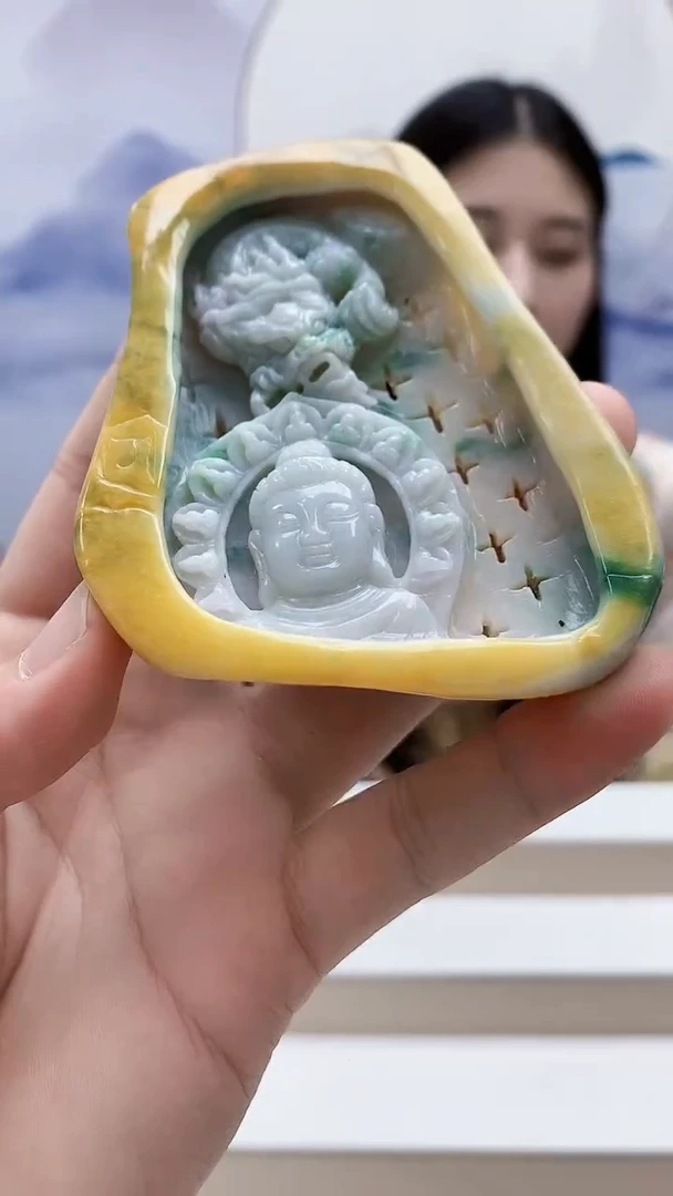 未镶嵌定制翡翠4812bb-毛货挂件32