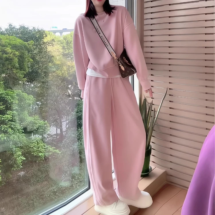 2025秋季新款超火穿搭减龄洋气时尚休闲运动宽松卫衣一整套装裤女