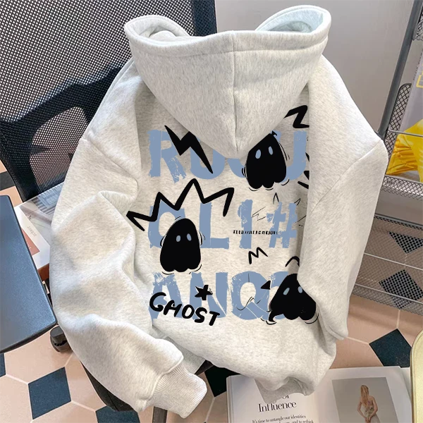 重磅500克纯棉连帽卫衣美式潮牌上衣加绒加厚vintage秋冬季松弛感