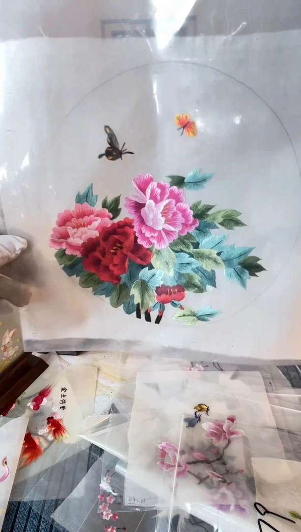 织绣纯手工苏绣双面绣绣布141