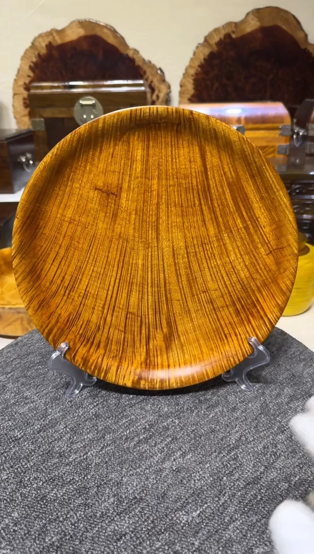 金丝楠木枯木料 满水波圆盘 27.5-2.7cm