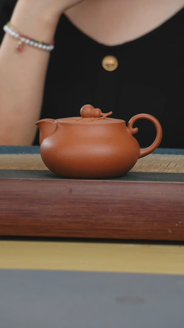 茶壶紫砂宝山红泥葫芦哦哦200CC
