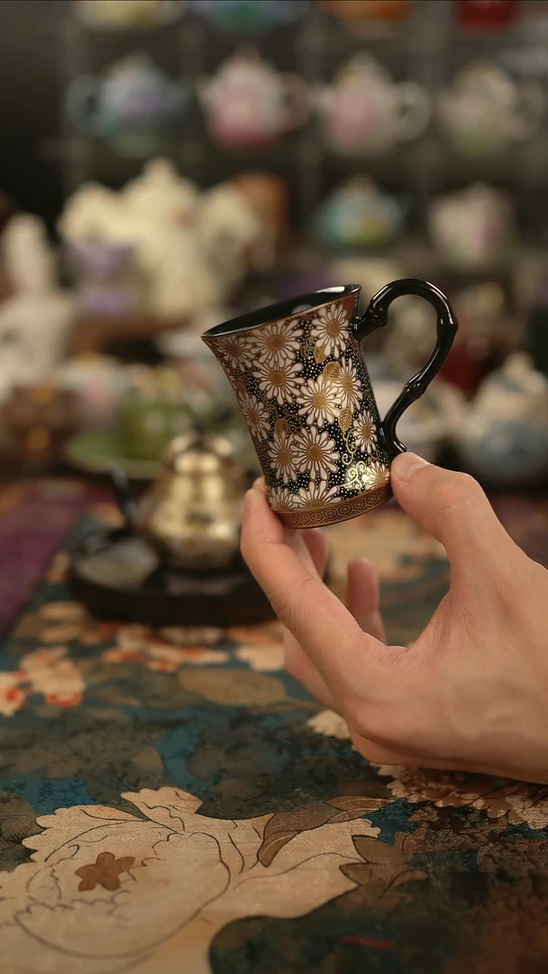 摩吉陶陶闪拍链接 太阳花茶咖杯