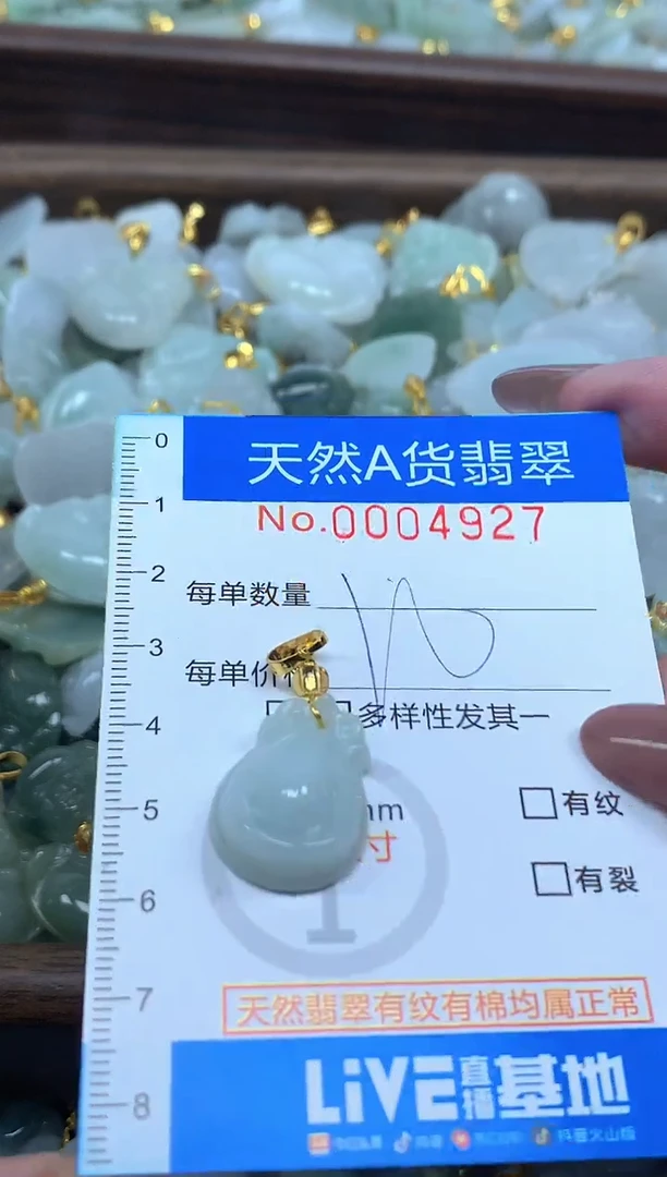 颈饰未镶嵌翡翠净货挂件-4927