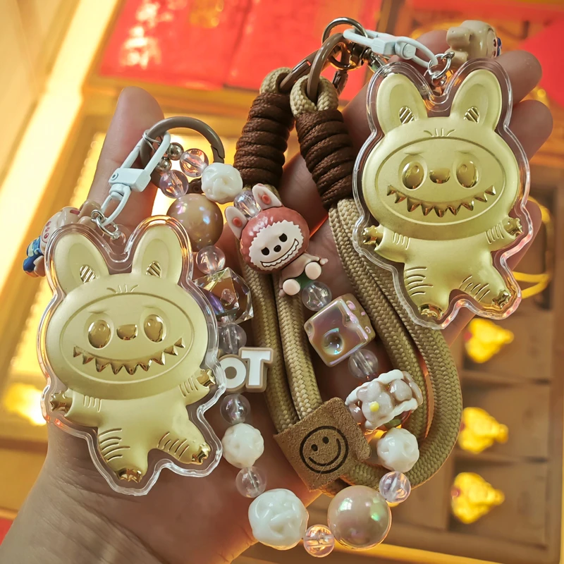 含金工艺品【中国金店】兔耳布布手机挂饰钥匙包包扣送女友必备礼物