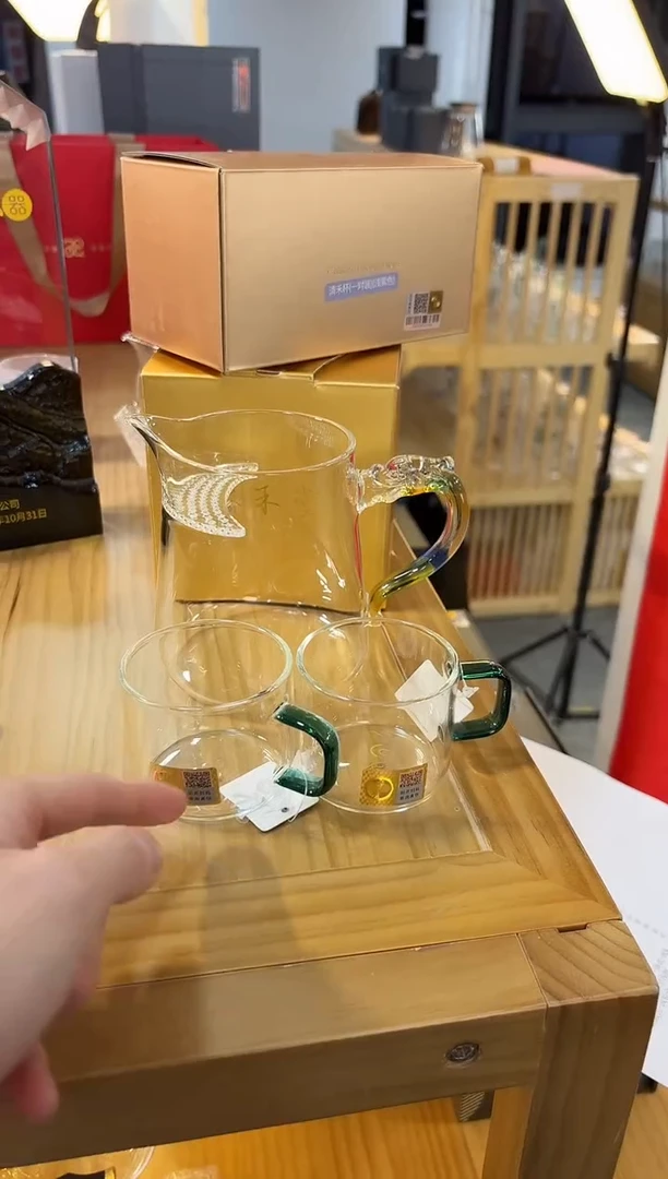 【闪购商品】器禾堂-祥龙月牙煮茶器+禾器清禾杯墨绿色