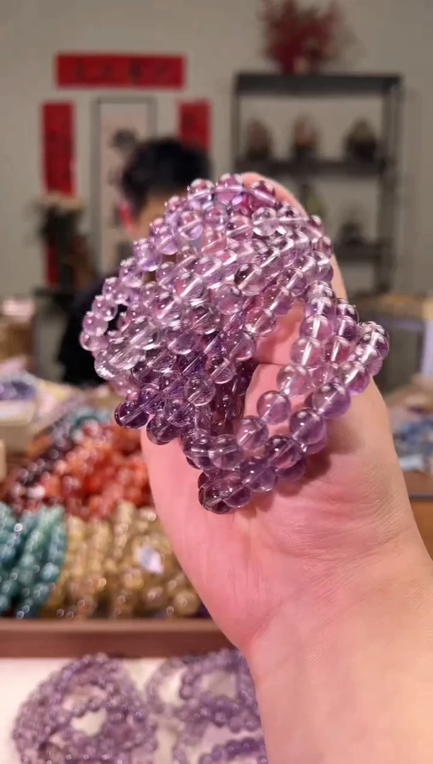 【闪购商品】紫晶手串未镶嵌9+mm巴西紫水 （多样性发其一）