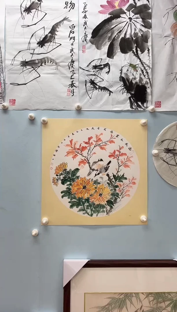 国画许宜锦老师花鸟