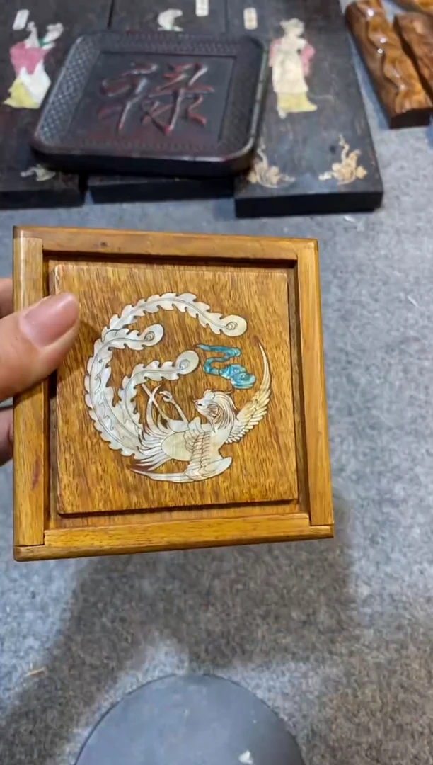 香榧木紫檀拆件雕刻板以直播间实物为准微瑕老物件