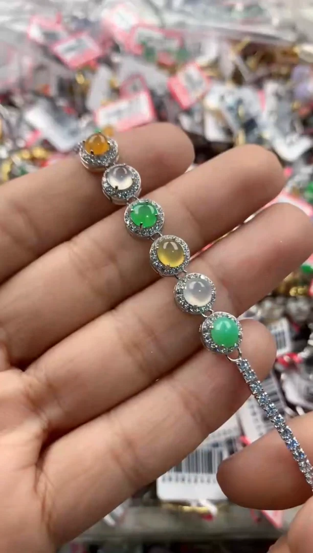 银S925镶嵌戒指翡翠888               4