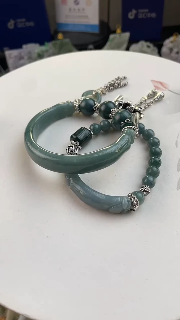 未镶嵌手链翡翠余**…手工定制默认微瑕主播介绍为准