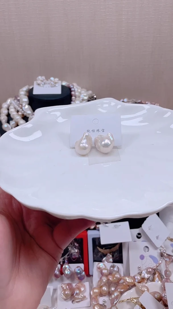 未镶嵌耳饰淡水珍珠欢**?【纯恬饰品】