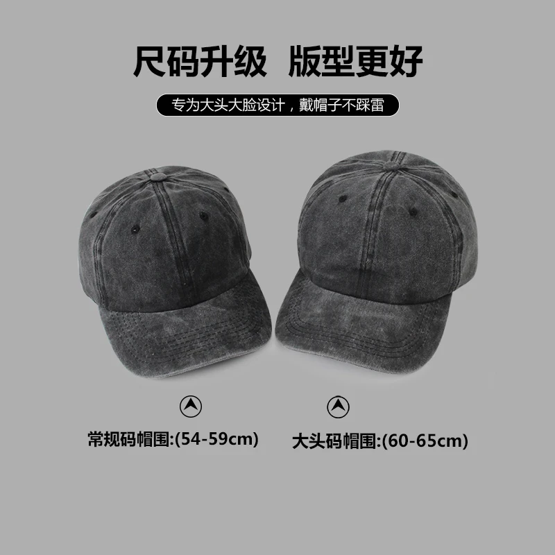 大头围帽子鸭舌帽男新款帽软顶男士棒球帽春夏潮牌夏季百搭运动帽