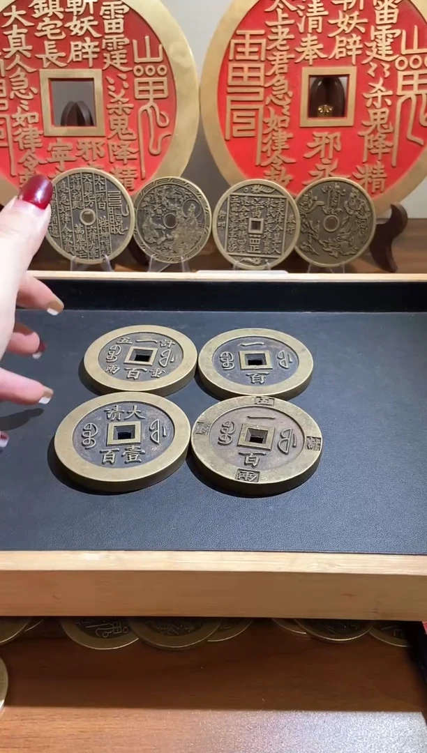 【闪购商品】铜现代翻砂铜工艺品4枚一套