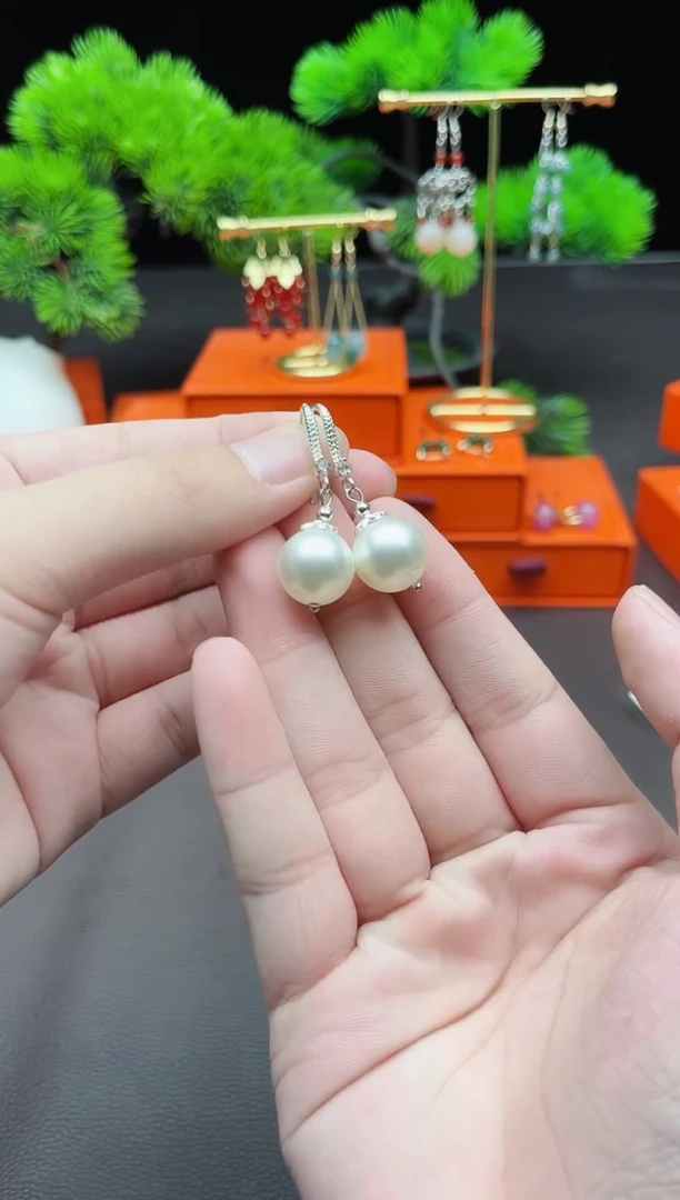 耳饰银S925镶嵌拼合珍珠（马贝珠）239