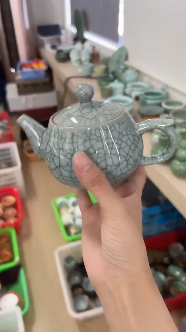 龙泉云间青瓷小米茶器