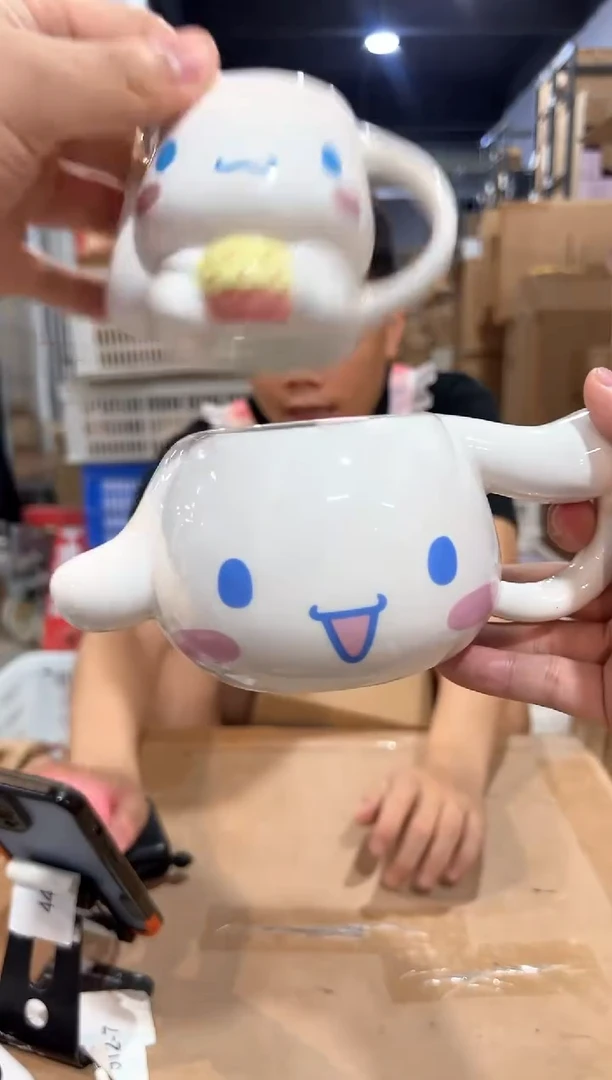 瓷片小号玉桂狗头杯加老款一口杯