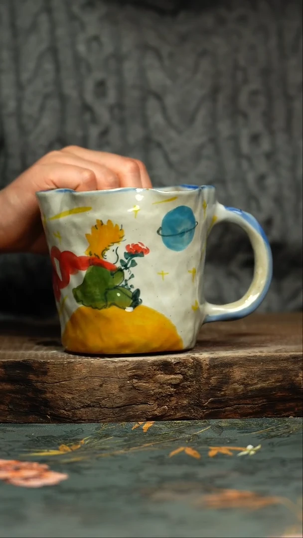 【闪购商品】杯釉下彩手工手绘同款陶器
