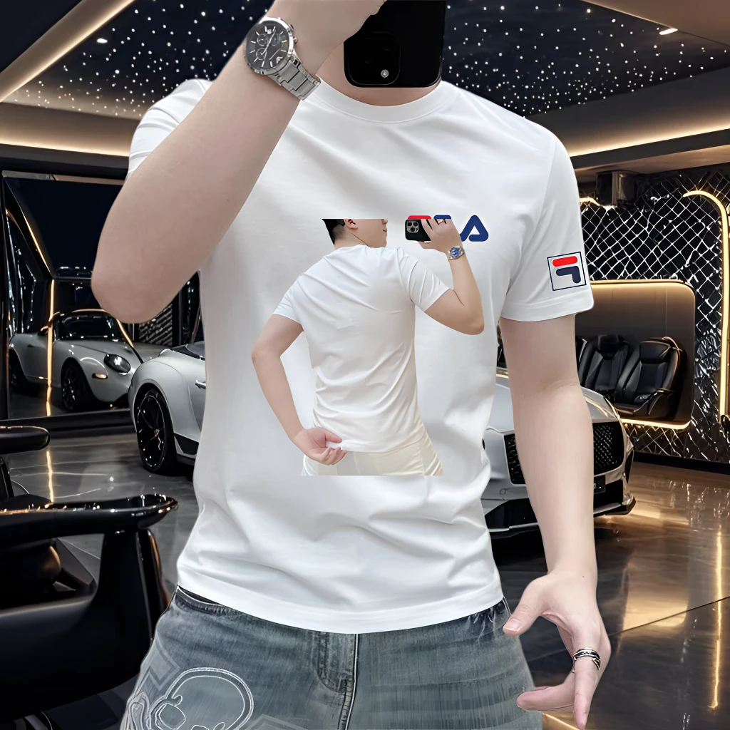 2025夏季ins潮牌街头宽松圆领上衣美式痞帅重磅纯棉短袖T恤青年男