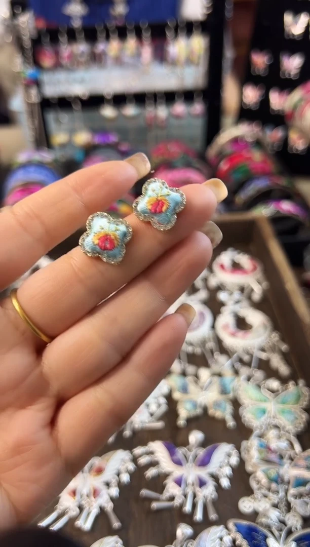 织绣艺枝独绣老绣饰品092