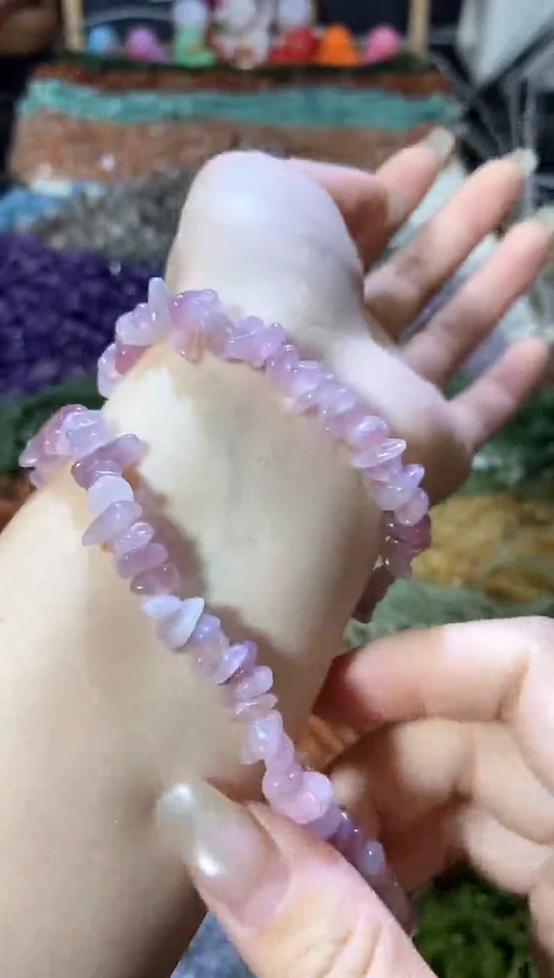 水晶珠宝半成品未镶嵌AA紫马粉