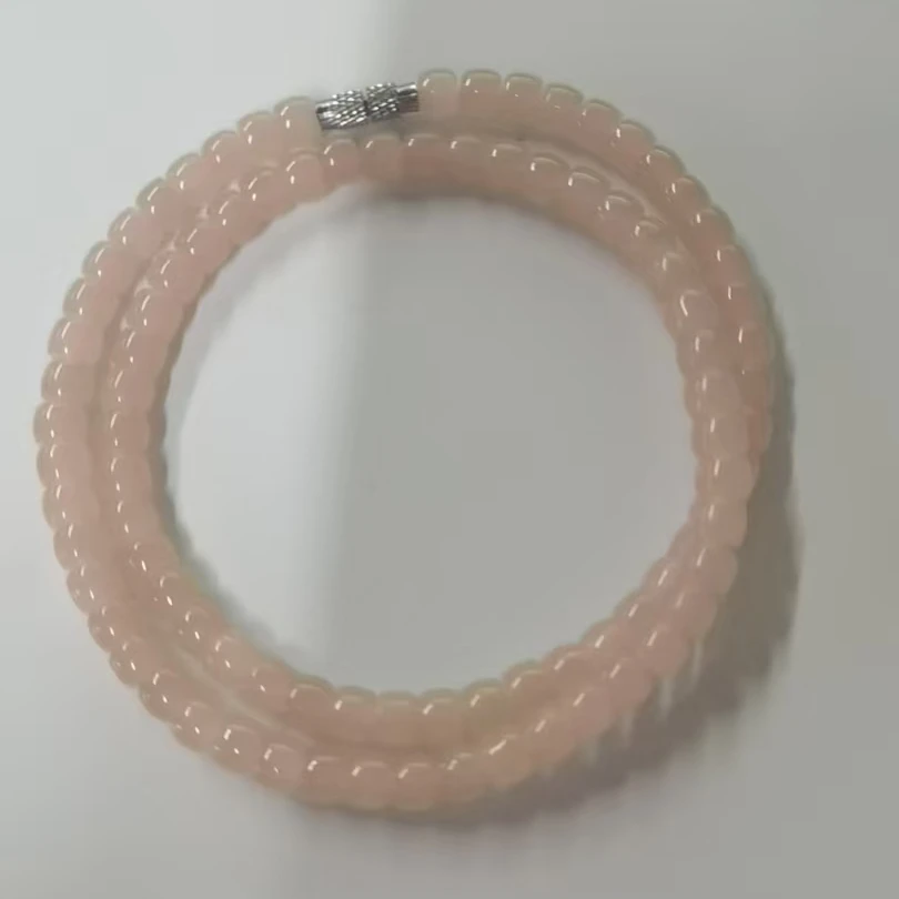 和田玉藕粉项链多样性发其一