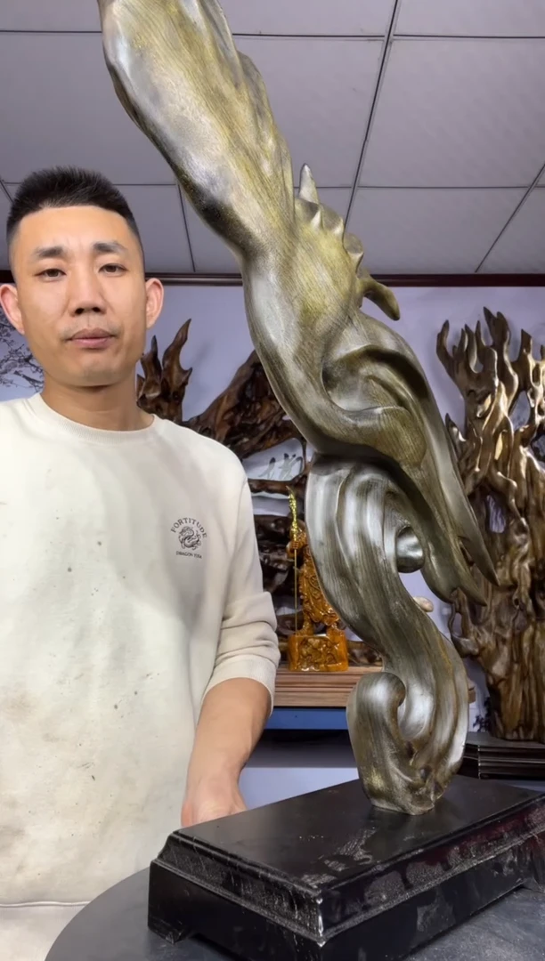 金丝楠木雕款八***十金丝楠木工艺品摆件