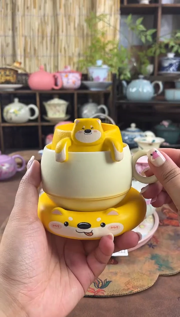 卡通狗狗茶咖杯啊啊