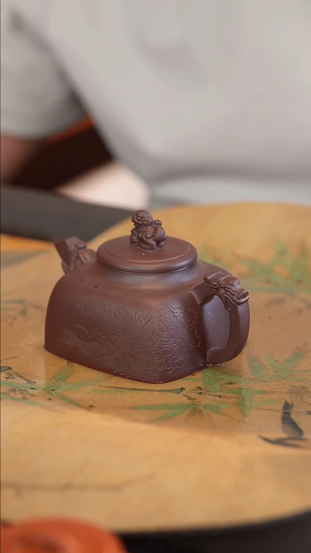 茶壶紫砂不****姜原矿手工制作