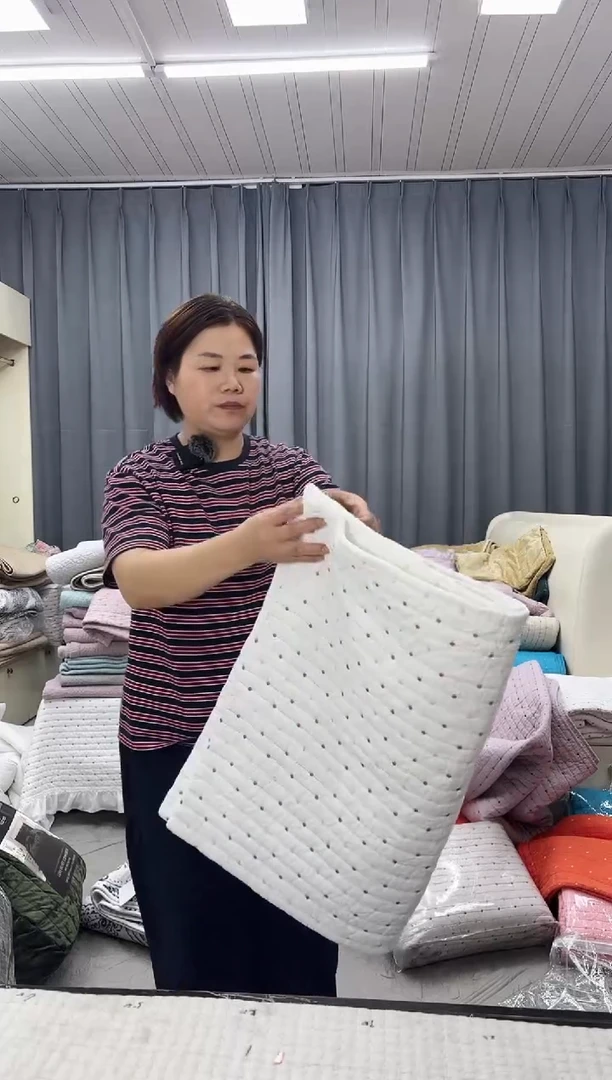 棉白色米粒绣枕套一对