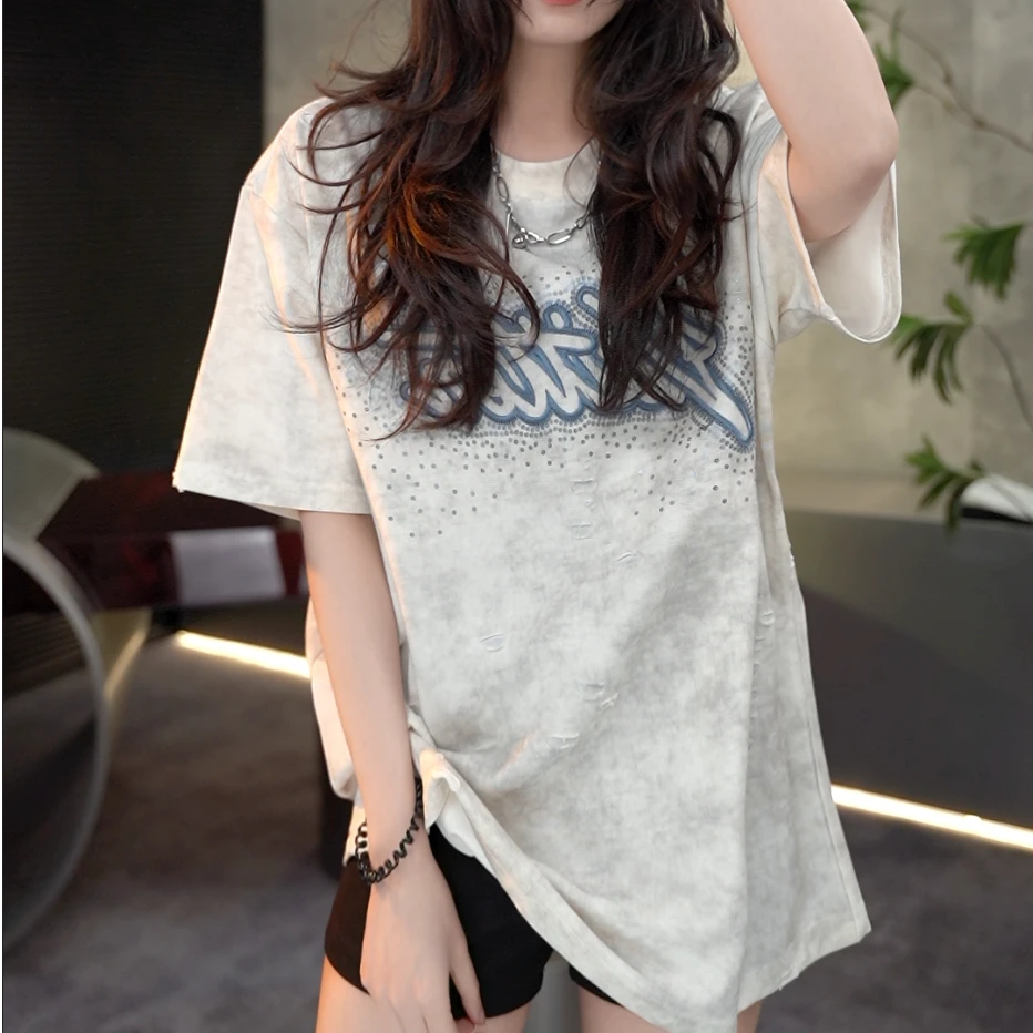 【绘尚D5黛仪6013】夏季短袖T恤男女同款S256013