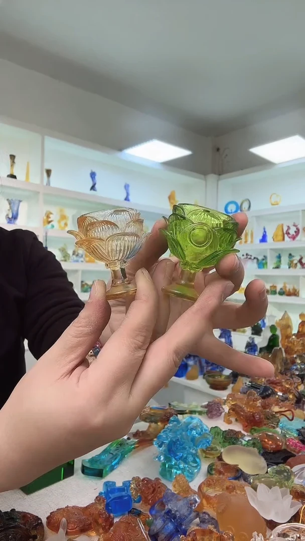 手工艺品琉璃黄+绿