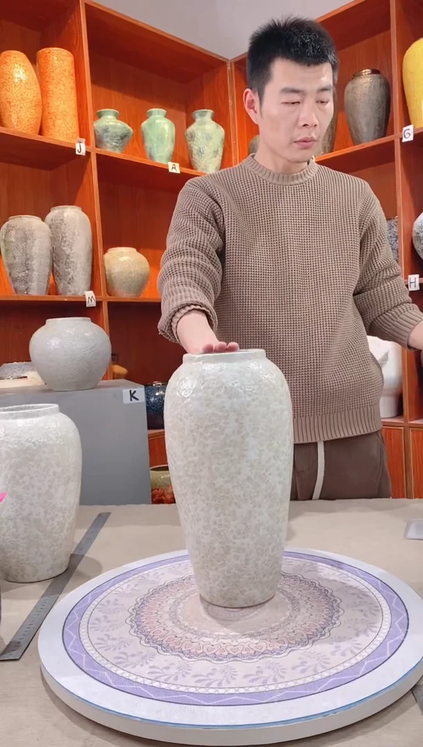 【闪购商品】瓶茶白 大号  陶瓷花瓶 无花