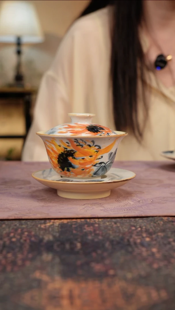 杯景德镇陶瓷杯碗柴烧多人