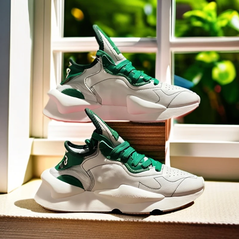 Y3GZCLSW正品白绿色爆款潮鞋厚底时尚休闲百搭男女同款运动老爹鞋