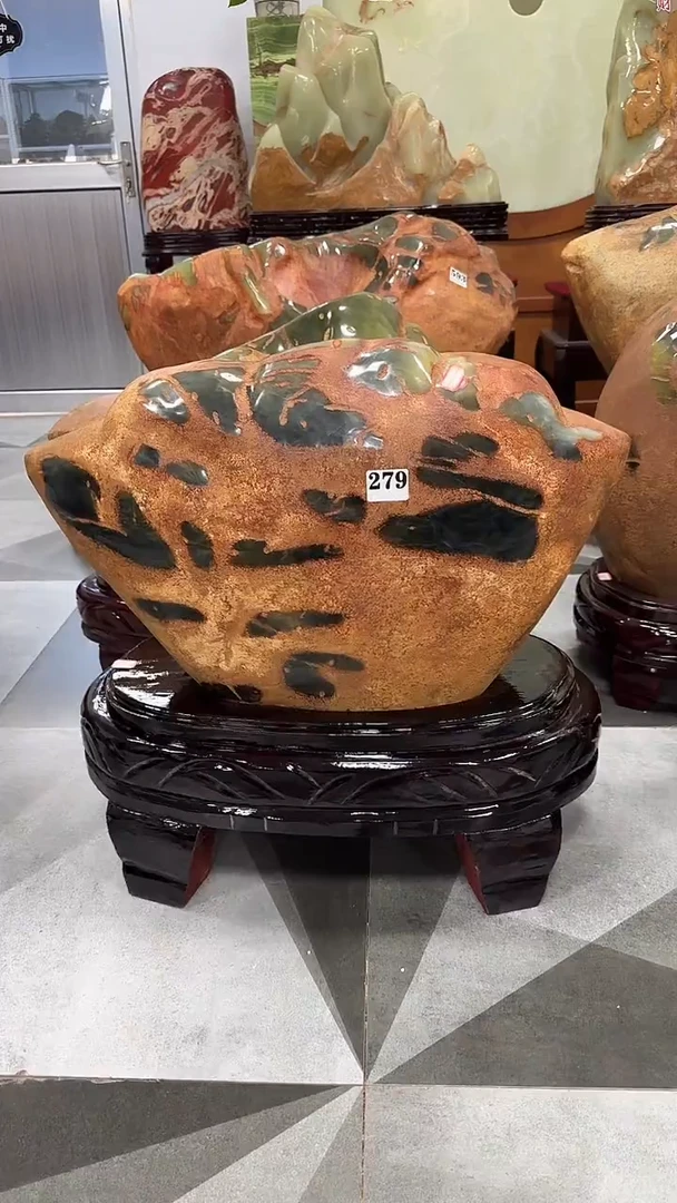 石材天然石材家居摆件办公室客厅玄关高档摆件