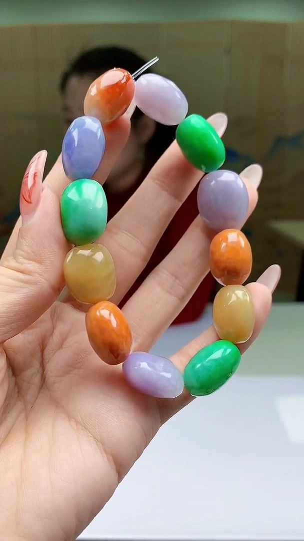 【闪购商品】定制翡翠未镶嵌4902ty-毛货手串140